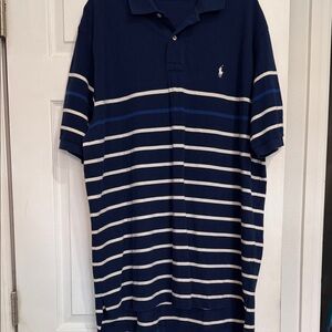 Ralph Lauren Blue Striped Polo Shirt